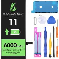 LL TRADER Batterie pour iPhone 11, 6000mAh Batterie Lithium ION Haute capacité avec Outils de réparation